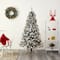 6ft. Pre-Lit Flocked West Virginia Fir Artificial Christmas Tree, Clear LED Lights